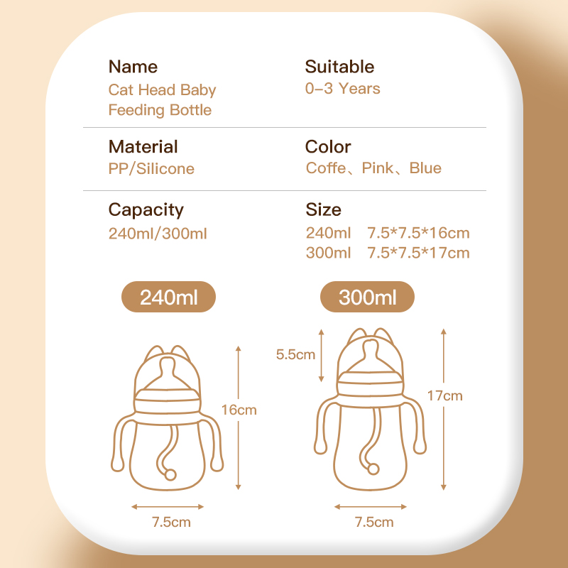PP Feeding Bottle8 PP Bouteille d'alimentation8