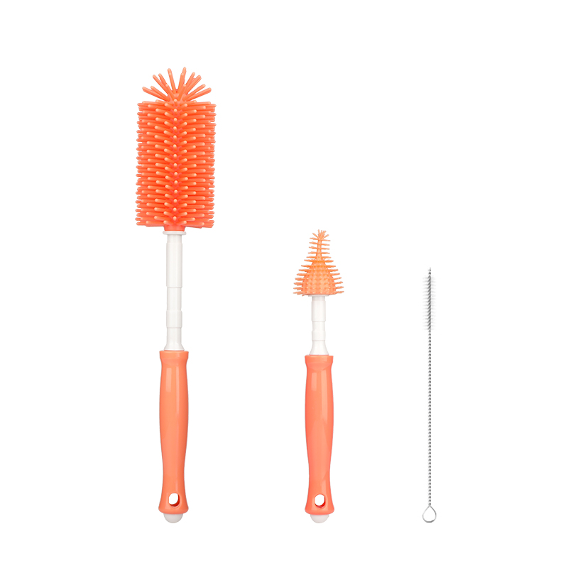 Brosse de bouteille d'alimentation en silicone 3 en 1 