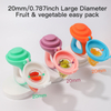 BPA sans BPA Food Grade Liquid Silicone Fruit & Vegetable Ficheur avec sac en maille