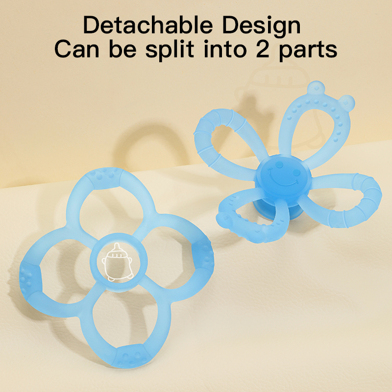 Forme de pétale amovible Solicone Silicone en caoutchouc Silicone Youngsters Ball - Grip à main et jouet de dentition pour bébé