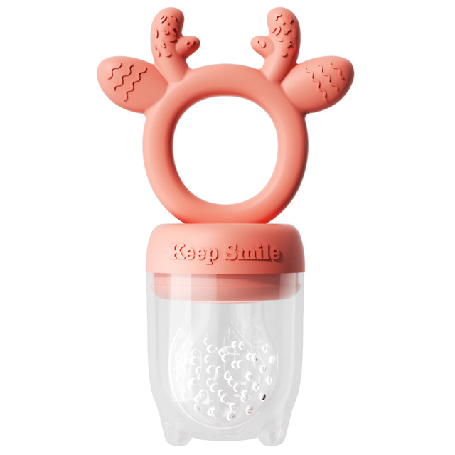 Faisseur de fruits pour bébé en silicone non toxique sans toxique avec conception de cerfs