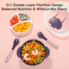 Bol de nourriture pour bébé divisé à double couche - Empêchez le mélange de saveurs - BPA gratuit PP