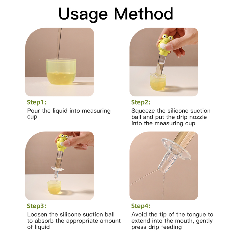 Caricaturé mangeoire en médecine pour bébé en forme de grenouille