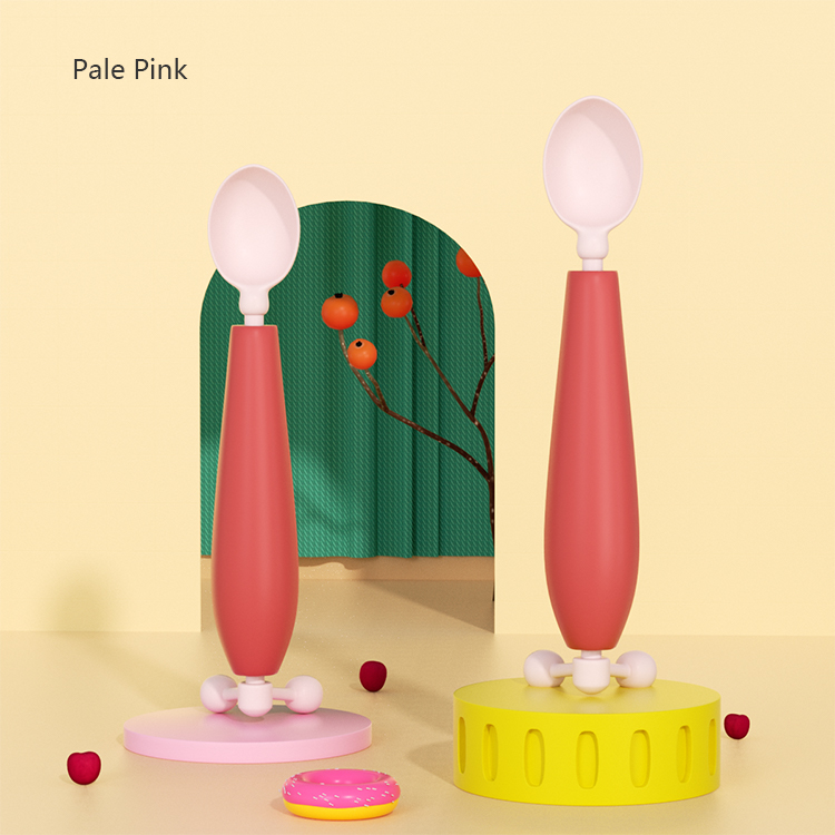 Balance de gravité Baby Spoon - cuillère à rotation d'auto-rotation en silicone sans BPA avec détection de température (6m +)