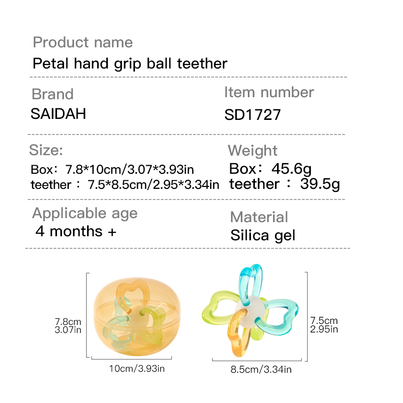 Petal Sensory Sensory Ball - Toy CHEW CHET-CHET-NETTH GRIP BPA