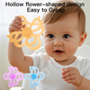 Forme de pétale amovible Solicone Silicone en caoutchouc Silicone Youngsters Ball - Grip à main et jouet de dentition pour bébé