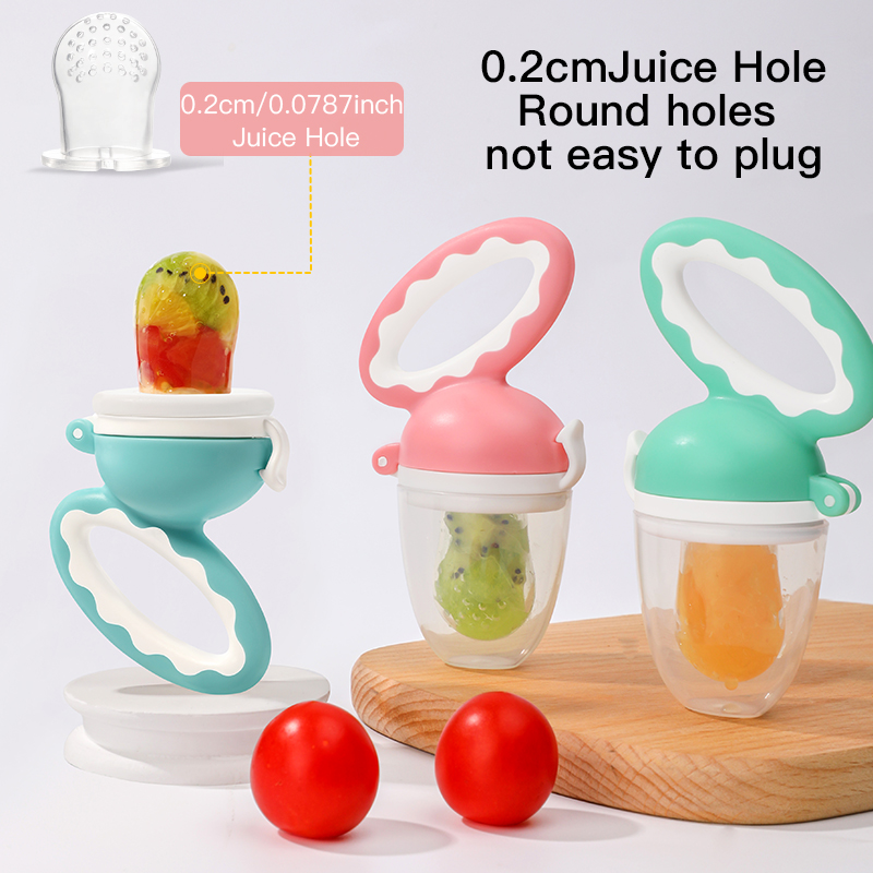 Shark Silicone Baby Fruit Feeder | Silicone liquide de qualité alimentaire sans BPA | Soupche en maille pour l'auto-alimentation sûre | Soulagement et nutrition des dents