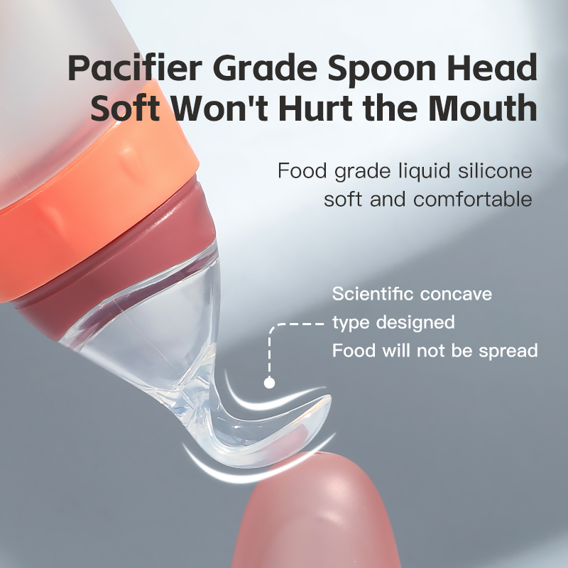 3oz / 100 ml d'alimentation en pâte de riz liquide liquide avec cuillère à distribution