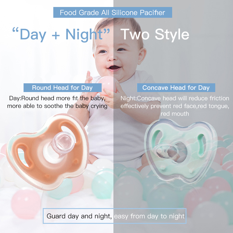 Patification de bébé en silicone naturel doux - confort apaisant jour et nuit