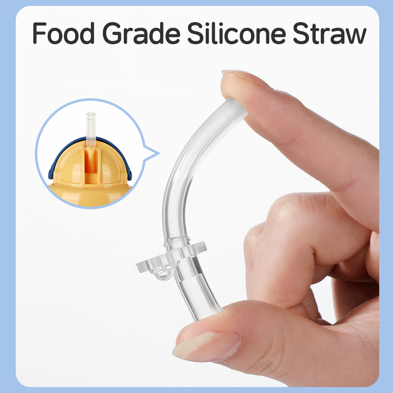 Tasse de bébé sans glissement à l'épreuve des fuites avec paille de silicone