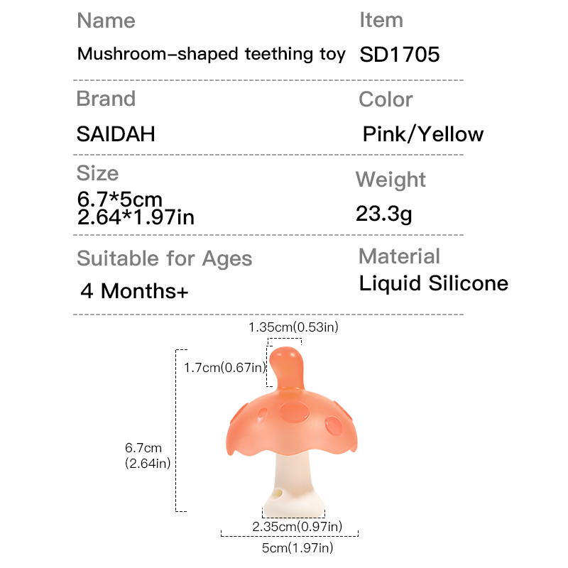 Toyage apaisant du nourrisson en silicone sans BPA pour le soulagement de la gomme