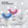 Brosse à dents en forme de U pour les tout-petits | 360 ° Auto-Clean avec des poils de silicone de qualité alimentaire | Ensemble de dentition et de formation (1-3 ans)