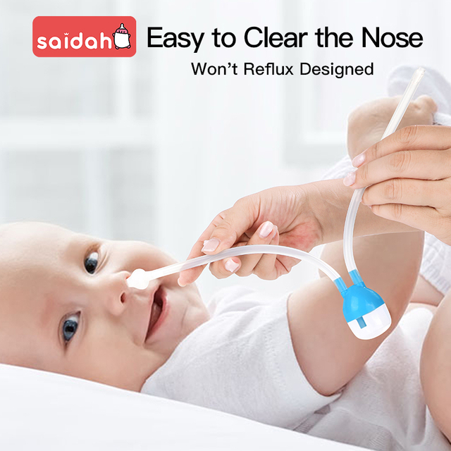 Aspirateur nasal bébé anti-reflux hygiénique doux avec silicone