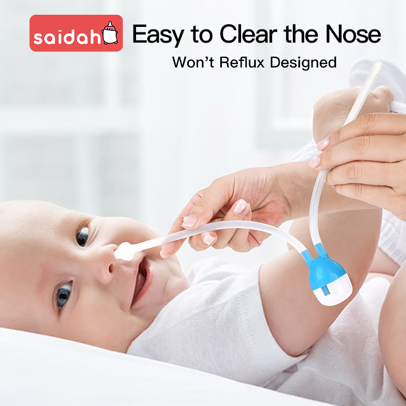 Aspirateur nasal bébé anti-reflux hygiénique doux avec silicone