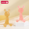Bébé de silicone en forme de lapin sans BPA Teether - jouet de dentition pour le nourrisson sûr et doux