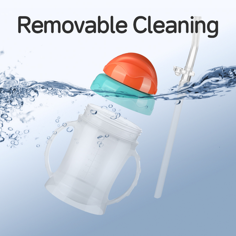 Tasse de bébé sans glissement à l'épreuve des fuites avec paille de silicone