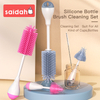 Brosse de bouteille d'alimentation en silicone 3 en 1 