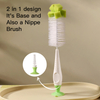 Ensemble de brosse à bouteille à éponge en nylon innovante 2 en 1 avec aspiration